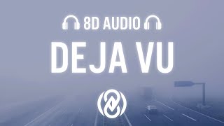 Olivia Rodrigo  deja vu Lyrics  8D Audio 🎧 [upl. by Laamak429]