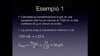 Le soluzioni  concentrazioni gL  Tutorial [upl. by Zapot]