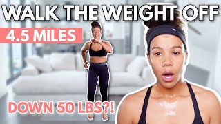 45 MILE Fat Burning Indoor Walk BURN OVER 600 CALORIES Beginner Friendly  growwithjo [upl. by Eelak]