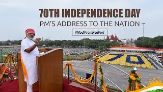 PM Modi at flag hoisting ceremony during 70th Independence Day at Red Fort Delhi  15 August 2016 [upl. by Zelikow242]