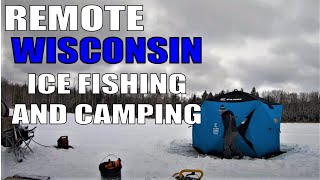 Wisconsin Ice Camping  Fishing with my Wife 2022 [upl. by Eustasius934]