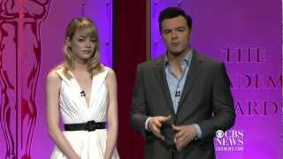 Seth MacFarlane jokes at Oscar nominations [upl. by Naget]