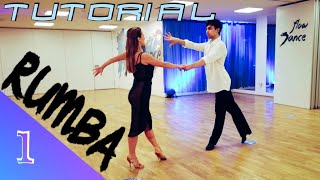 RUMBA Lesson – Sliding Doors Circular Hip Twist Open Hip Twist to Fan Rope Spin Spiral  Tutorial [upl. by Renferd]