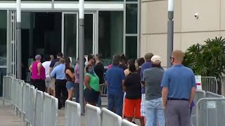 Dozens of pastors march to Amway Center to vote early [upl. by Almat]