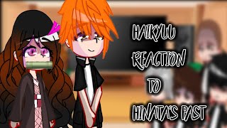 • Haikyuu react to Hinatas past••Read description• [upl. by Etnoed]