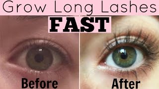 HOW TO GROW EYELASHES FAST  DIY NATURAL EYELASH GROWTH SERUM [upl. by Noiraa787]