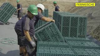 Rigofill inspect Einbau Rigole als Prozesswasserspeicher  FRÄNKISCHE [upl. by Koosis465]