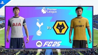 Tottenham vs Wolves  Premier League 2425  2024 Full Match 4K FC 25 [upl. by Esenwahs]