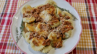 How to Make Meat Filled Ravioli Called Tordelli  Pasta Grannies [upl. by Haida]