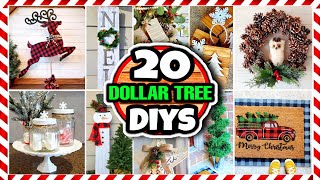 20 Dollar Tree DIY Christmas Decorations amp Ideas 🎄 [upl. by Ahsikar]