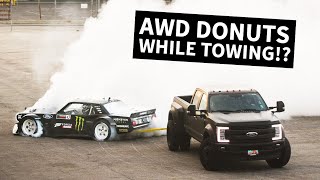 Hoonicorn Townuts 1400hp AWD Mustang Does Donuts While Being Towed [upl. by Celestyn]