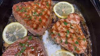 GARLIC BUTTER TUNA STEAK  TUNA STEAK RECIPE  TUNA RECIPE  FRUGALLYT [upl. by Killie]