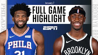 Philadelphia 76ers vs Brooklyn Nets FULL GAME HIGHLIGHTS  NBA on ESPN [upl. by Ahseim]