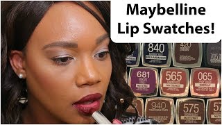 LIP SWATCHES My Maybelline Lipstick Color Sensational Collection [upl. by Barncard]