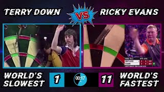 WORLD’S SLOWEST DARTS PLAYER V WORLD’S FASTEST DARTS PLAYER [upl. by Berke]