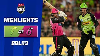 Sydney Thunder v Sydney Sixers  BBL13 [upl. by Granese]