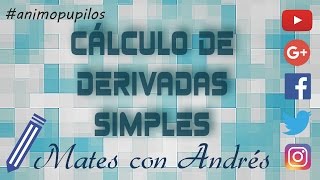 Cálculo de derivadas simples BACHILLERATO MATEMÁTICAS [upl. by Nyloc72]