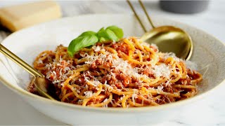 Traditional Spaghetti Bolognese Classic Italian Sauce [upl. by Prussian]