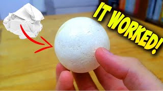 How to Make a POLISHED White PAPER BALL [upl. by Gerg]