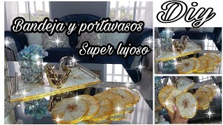 DIY COMO HACER BANDEJA Y PORTAVASOS CON RESINA [upl. by Lepper]