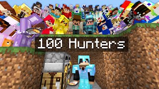 Minecraft Manhunt but its VS 100 Hunters [upl. by Elocan]