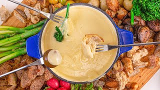 How To Make Cheese Fondue By Rachael [upl. by Aenahs66]